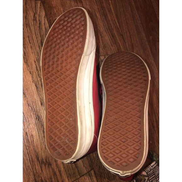 Vans Sk8 Hi Top Leather Sneakers Mens 6.5 Womens 8 Chili Pepper Aged Red‎ Black main image 5